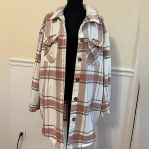 Plaid Button-Up Women's Jacket